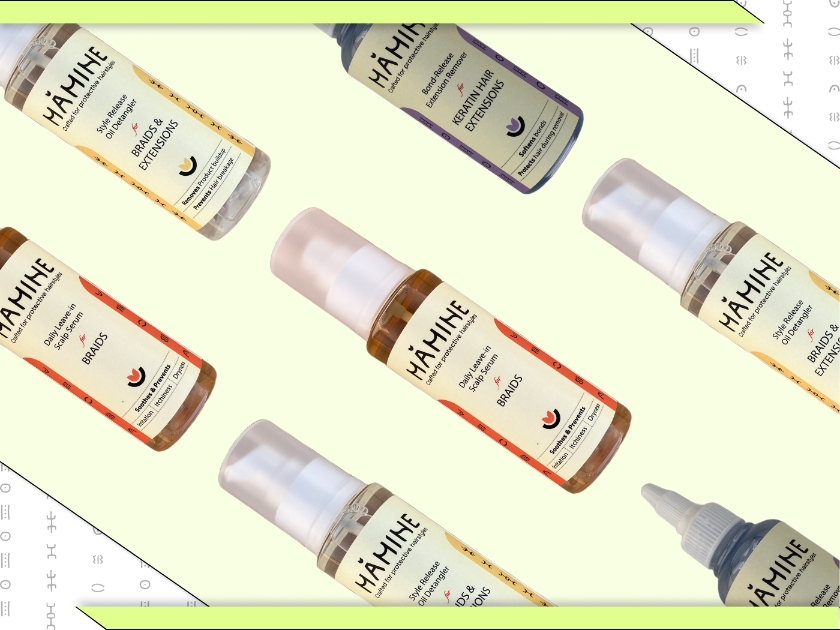 Model with protective hairstyle